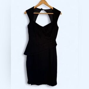 Anthropologie Maple Some Odd Rubies Unequivocal Dress Black Cutout Back, Size 4
